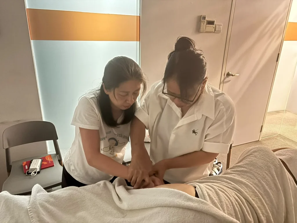 postnatal massage class practical training